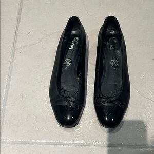 Ara Women's Black Ballet Flats with Elegant Bow